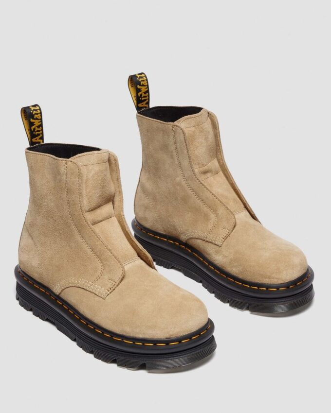 BOTTES EN DAIM ZEBZAG SANS LACETS BOTTES EN DAIM ZEBZAG SANS LACETS