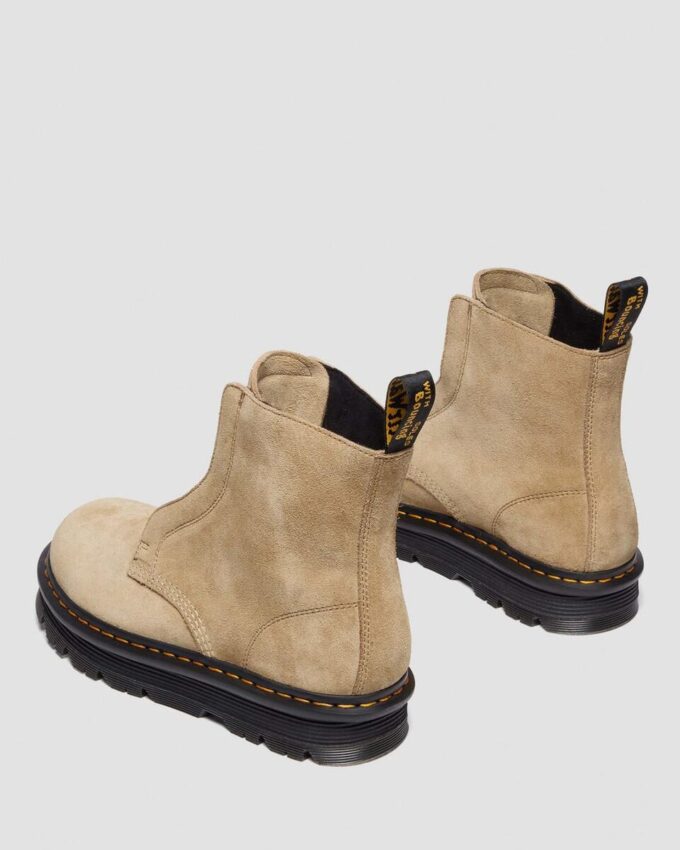BOTTES EN DAIM ZEBZAG SANS LACETS BOTTES EN DAIM ZEBZAG SANS LACETS