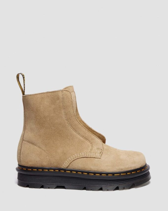 BOTTES EN DAIM ZEBZAG SANS LACETS BOTTES EN DAIM ZEBZAG SANS LACETS