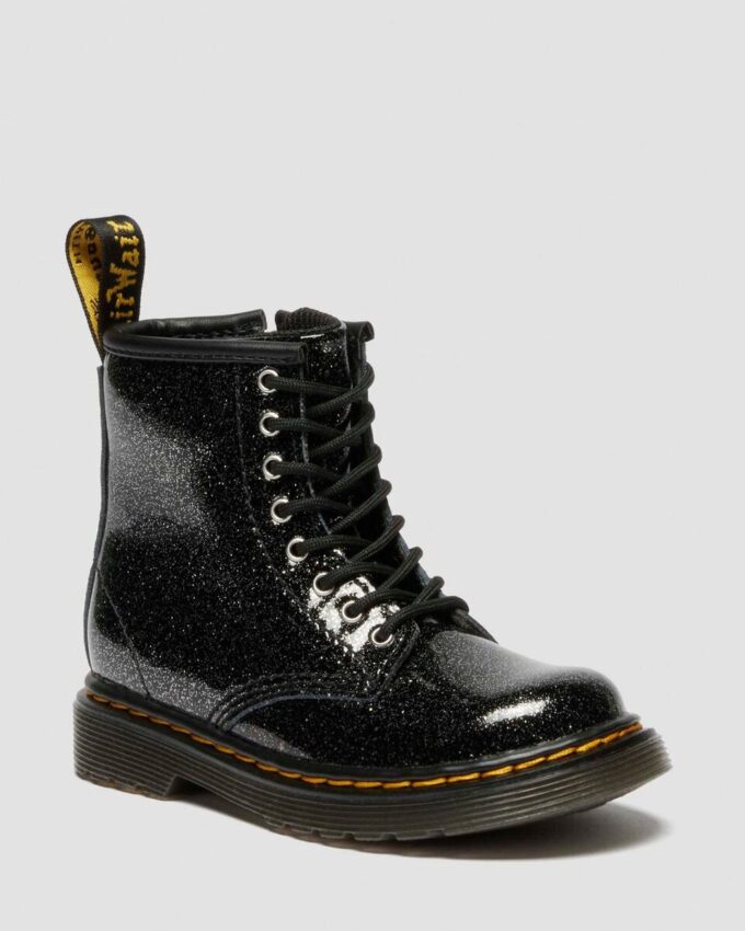 BOTTES EN PATENT LEATHER À PAILLETTES 1460 POUR ENFANTS BOTTES EN PATENT LEATHER À PAILLETTES 1460 POUR ENFANTS