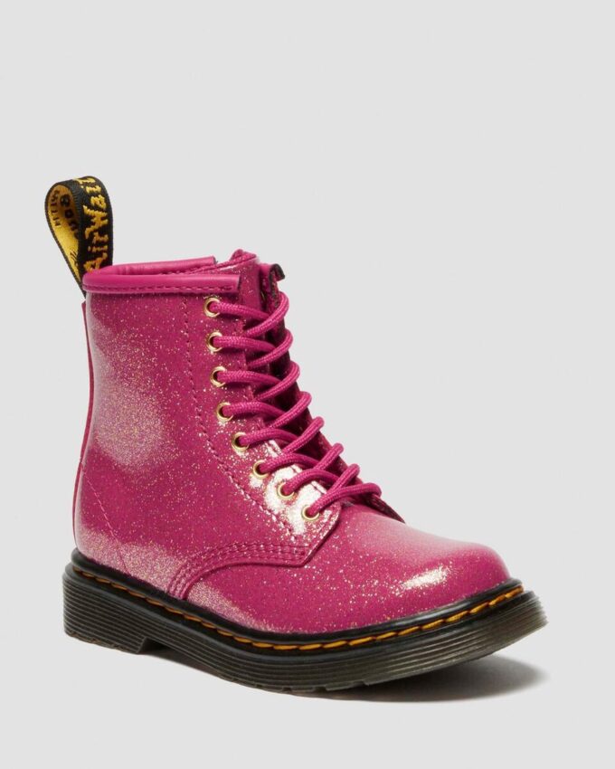 BOTTES EN PATENT LEATHER À PAILLETTES 1460 POUR ENFANTS BOTTES EN PATENT LEATHER À PAILLETTES 1460 POUR ENFANTS