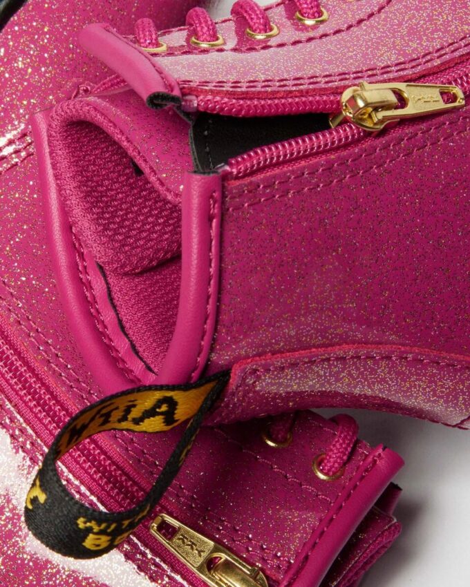 BOTTES EN PATENT LEATHER À PAILLETTES 1460 POUR ENFANTS BOTTES EN PATENT LEATHER À PAILLETTES 1460 POUR ENFANTS