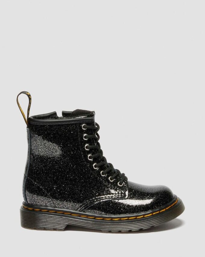 BOTTES EN PATENT LEATHER À PAILLETTES 1460 POUR ENFANTS BOTTES EN PATENT LEATHER À PAILLETTES 1460 POUR ENFANTS
