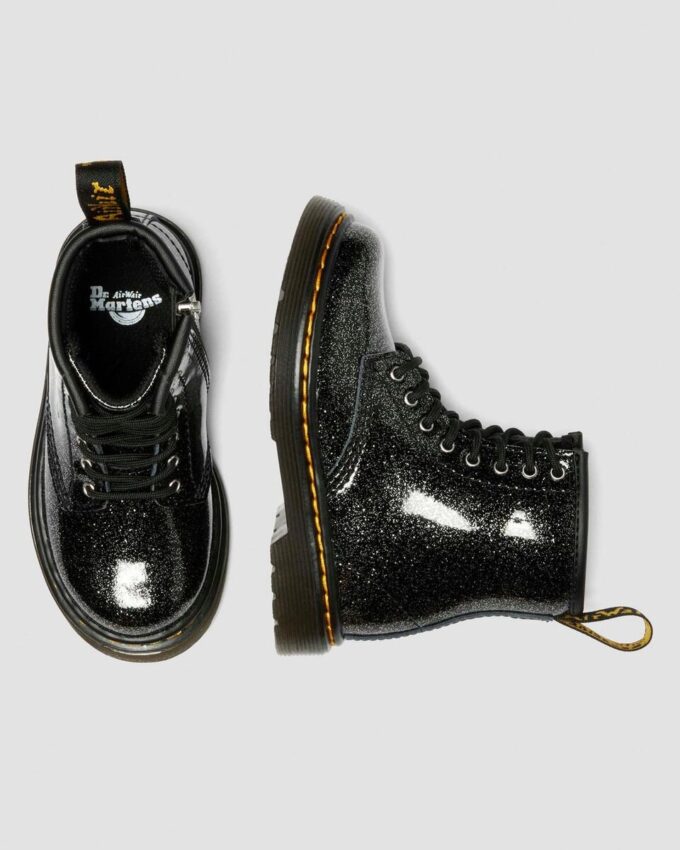 BOTTES EN PATENT LEATHER À PAILLETTES 1460 POUR ENFANTS BOTTES EN PATENT LEATHER À PAILLETTES 1460 POUR ENFANTS