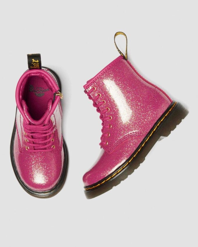 BOTTES EN PATENT LEATHER À PAILLETTES 1460 POUR ENFANTS BOTTES EN PATENT LEATHER À PAILLETTES 1460 POUR ENFANTS