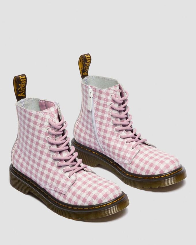 Bottes JUNIOR 1460 en cuir vichy Bottes JUNIOR 1460 en cuir vichy