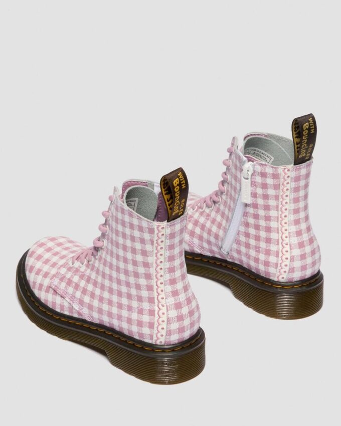 Bottes JUNIOR 1460 en cuir vichy Bottes JUNIOR 1460 en cuir vichy