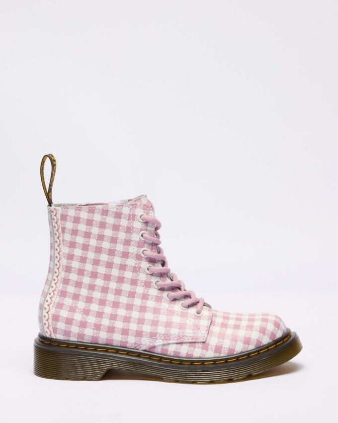 Bottes JUNIOR 1460 en cuir vichy Bottes JUNIOR 1460 en cuir vichy