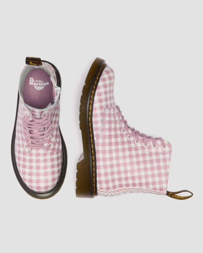 Bottes JUNIOR 1460 en cuir vichy Bottes JUNIOR 1460 en cuir vichy