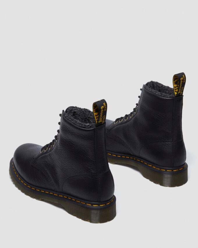 Bottes à lacets 1460 en cuir Grizzly doublées de fausse fourrure Bottes à lacets 1460 en cuir Grizzly doublées de fausse fourrure