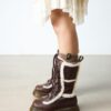 Bottes à lacets Buzz en cuir Grizzly doublées de fausse fourrure Bottes à lacets Buzz en cuir Grizzly doublées de fausse fourrure
