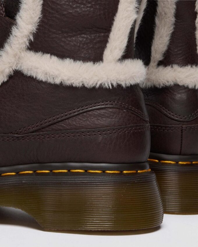 Bottes à lacets Buzz en cuir Grizzly doublées de fausse fourrure Bottes à lacets Buzz en cuir Grizzly doublées de fausse fourrure