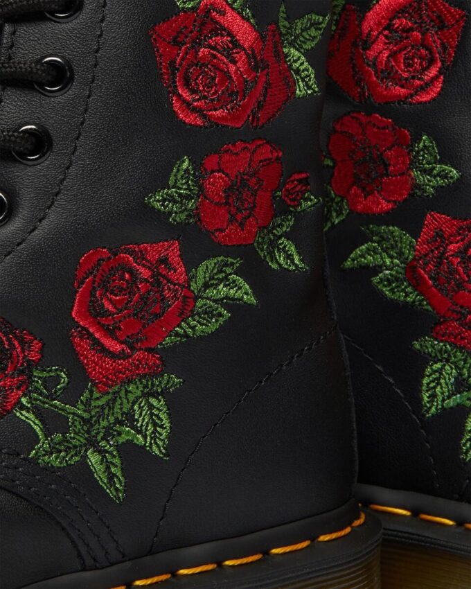 Bottes à lacets en cuir à fleurs 1460 Vonda Bottes à lacets en cuir à fleurs 1460 Vonda
