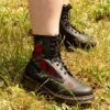 Bottes à lacets en cuir à fleurs 1460 Vonda Bottes à lacets en cuir à fleurs 1460 Vonda