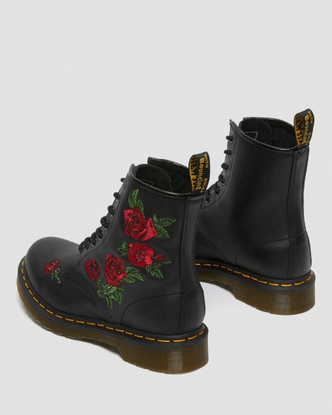 Bottes à lacets en cuir à fleurs 1460 Vonda Bottes à lacets en cuir à fleurs 1460 Vonda