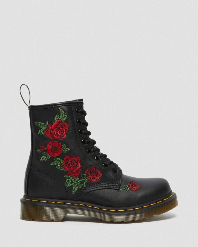 Bottes à lacets en cuir à fleurs 1460 Vonda Bottes à lacets en cuir à fleurs 1460 Vonda