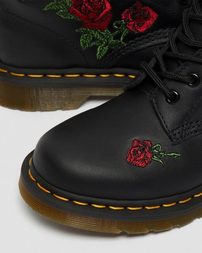 Bottes à lacets en cuir à fleurs 1460 Vonda Bottes à lacets en cuir à fleurs 1460 Vonda