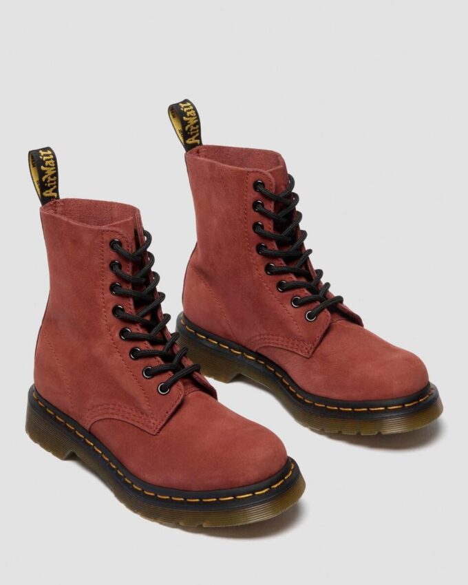 Bottes à lacets en cuir nubuck 1460 Pascal Bottes à lacets en cuir nubuck 1460 Pascal
