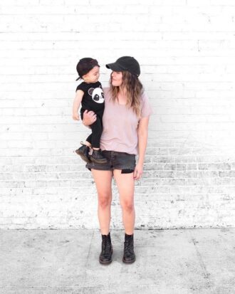 Bottes à lacets en cuir souple 1460 pour bébés