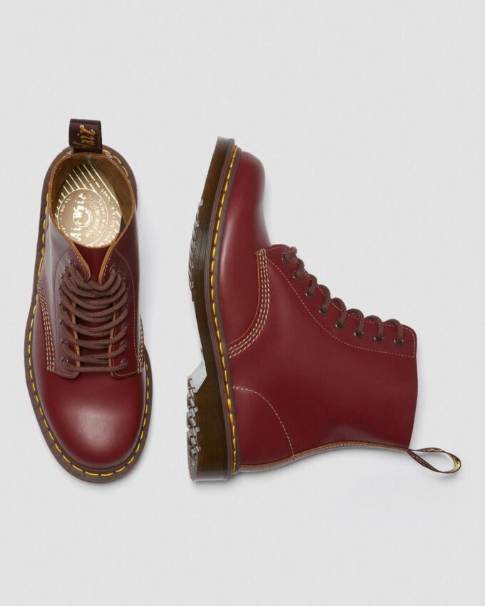 Bottes à lacets en cuir vintage 1460 fabriquées en Angleterre