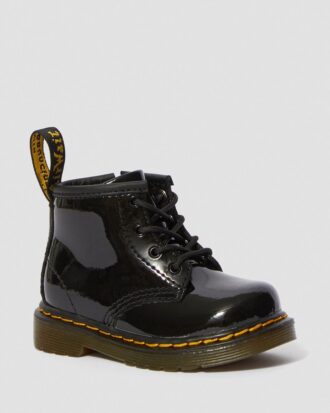 Bottes à lacets en Patent Leather 1460 pour bébés