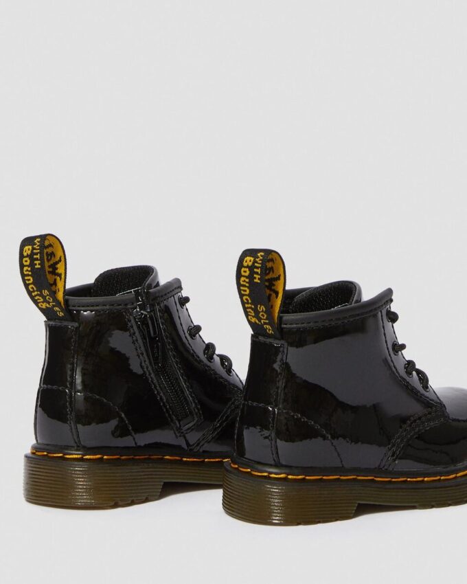 Bottes à lacets en Patent Leather 1460 pour bébés Bottes à lacets en Patent Leather 1460 pour bébés