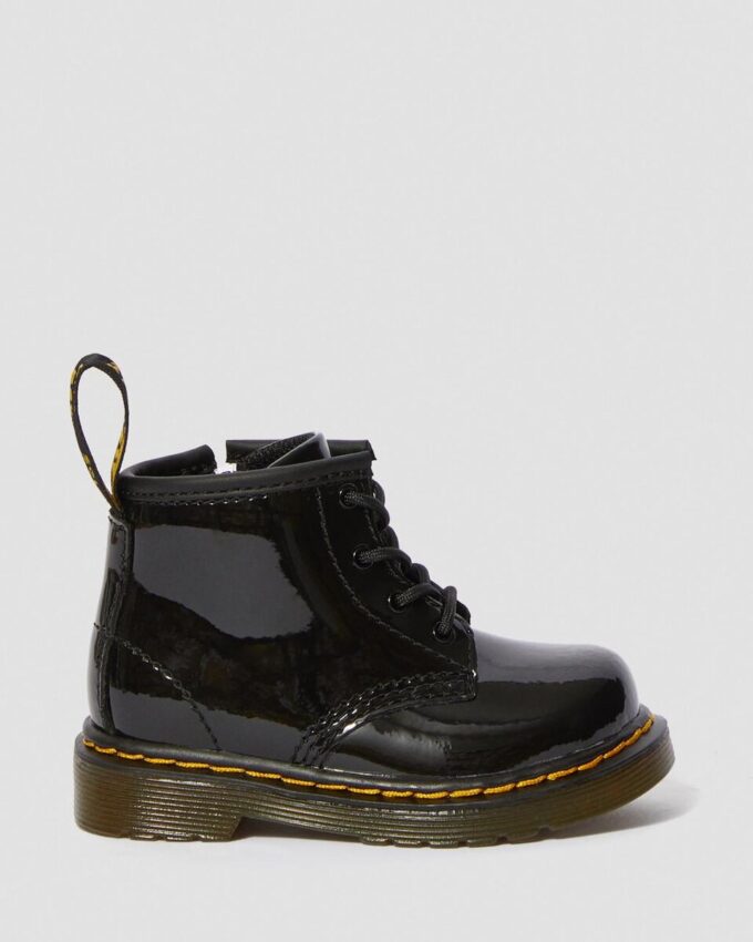 Bottes à lacets en Patent Leather 1460 pour bébés Bottes à lacets en Patent Leather 1460 pour bébés