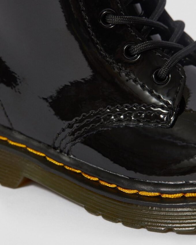 Bottes à lacets en Patent Leather 1460 pour bébés Bottes à lacets en Patent Leather 1460 pour bébés