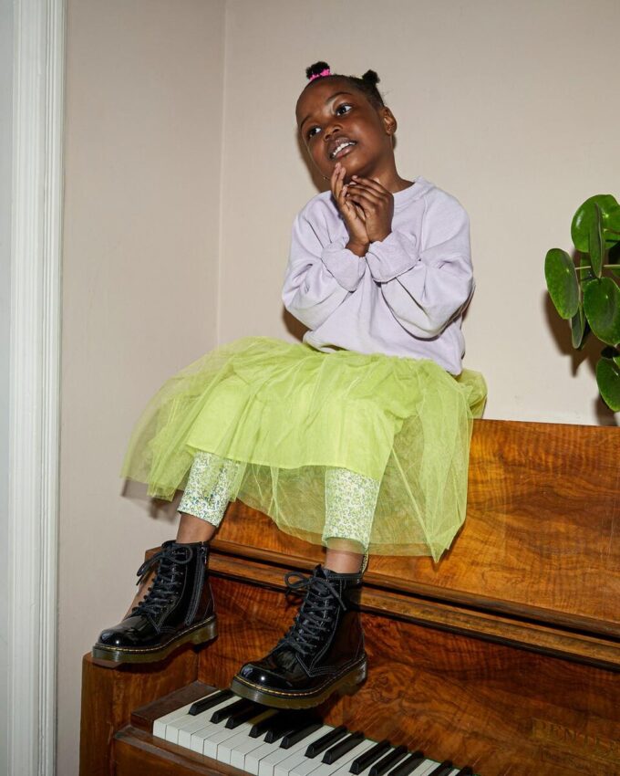 Bottes à lacets en Patent Leather 1460 pour enfants Bottes à lacets en Patent Leather 1460 pour enfants
