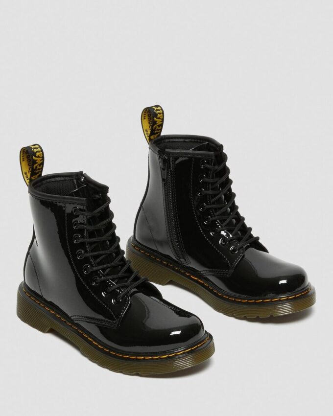Bottes à lacets en Patent Leather 1460 pour enfants Bottes à lacets en Patent Leather 1460 pour enfants