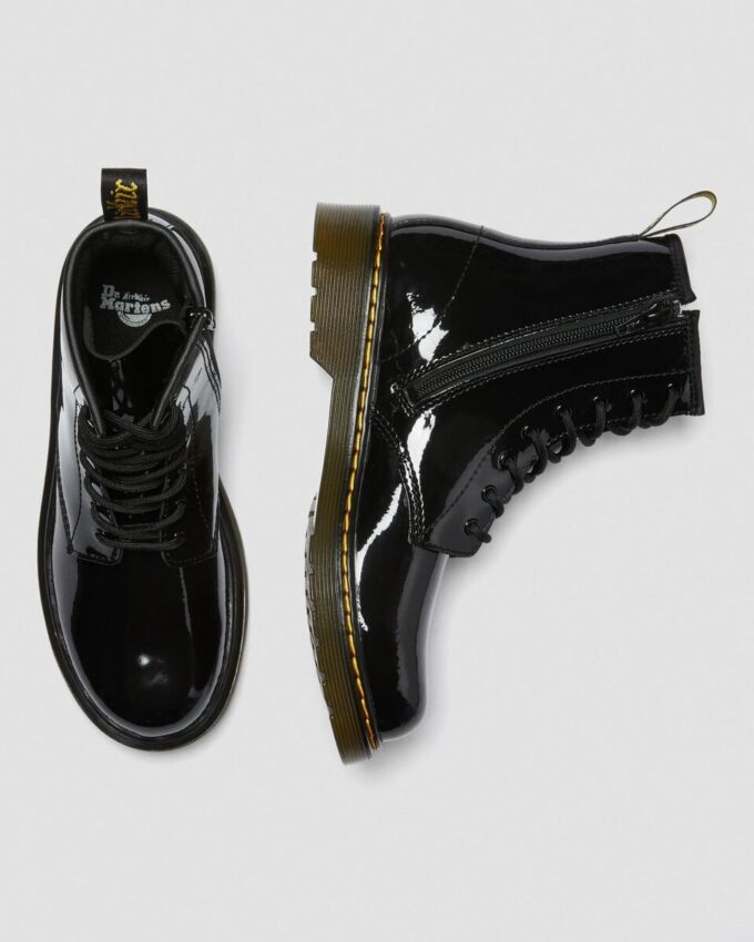Bottes à lacets en Patent Leather 1460 pour jeunes Bottes à lacets en Patent Leather 1460 pour jeunes