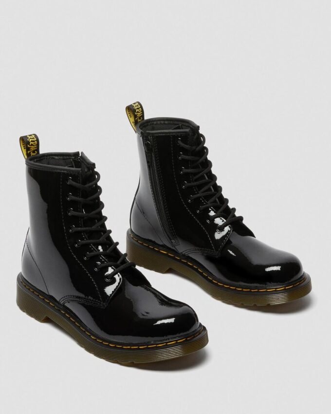 Bottes à lacets en Patent Leather 1460 pour jeunes Bottes à lacets en Patent Leather 1460 pour jeunes