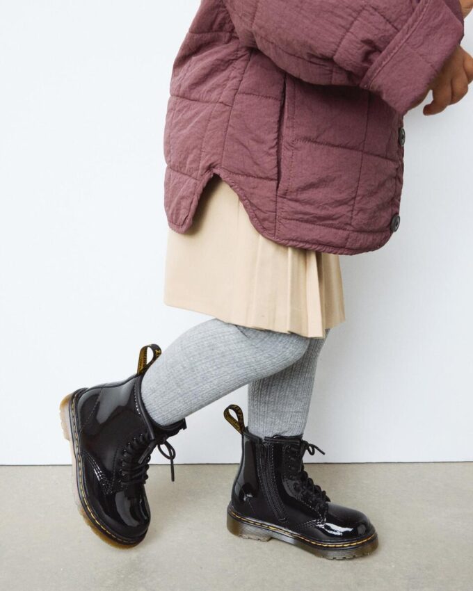 Bottes à lacets en Patent Leather 1460 pour tout-petits Bottes à lacets en Patent Leather 1460 pour tout-petits