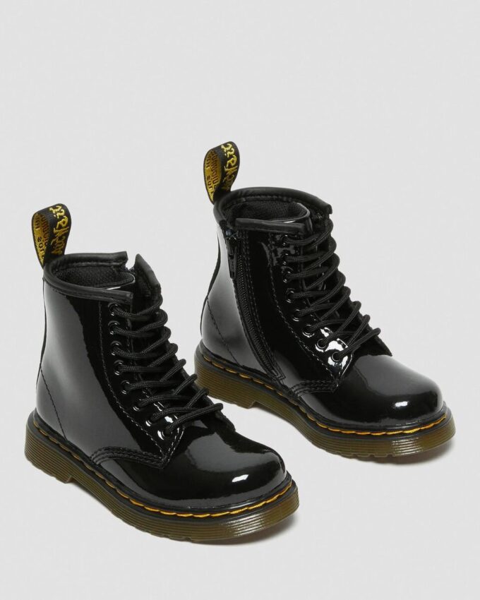 Bottes à lacets en Patent Leather 1460 pour tout-petits Bottes à lacets en Patent Leather 1460 pour tout-petits