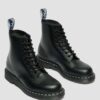 Bottes à lacets en Smooth Leather blanc 1460 White Stitch Bottes à lacets en Smooth Leather blanc 1460 White Stitch