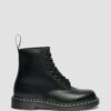 Bottes à lacets en Smooth Leather blanc 1460 White Stitch Bottes à lacets en Smooth Leather blanc 1460 White Stitch
