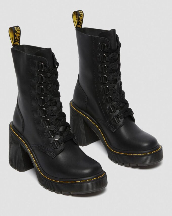 Bottes à lacets et talons évasés en cuir Chesney Bottes à lacets et talons évasés en cuir Chesney