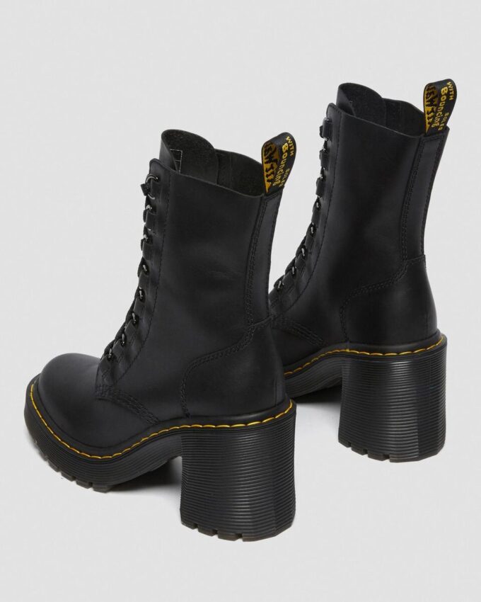 Bottes à lacets et talons évasés en cuir Chesney Bottes à lacets et talons évasés en cuir Chesney