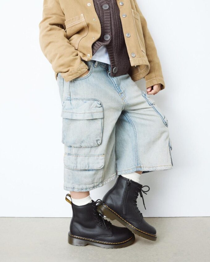 Bottes à lacets Junior 1460 en cuir souple Bottes à lacets Junior 1460 en cuir souple
