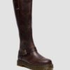 Bottes motardes Anistone en cuir Crazy Horse montant jusqu’aux genoux Bottes motardes Anistone en cuir Crazy Horse montant jusqu’aux genoux