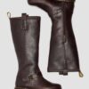 Bottes motardes Anistone en cuir Crazy Horse montant jusqu’aux genoux Bottes motardes Anistone en cuir Crazy Horse montant jusqu’aux genoux
