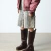 Bottes motardes Anistone en cuir Crazy Horse montant jusqu’aux genoux Bottes motardes Anistone en cuir Crazy Horse montant jusqu’aux genoux