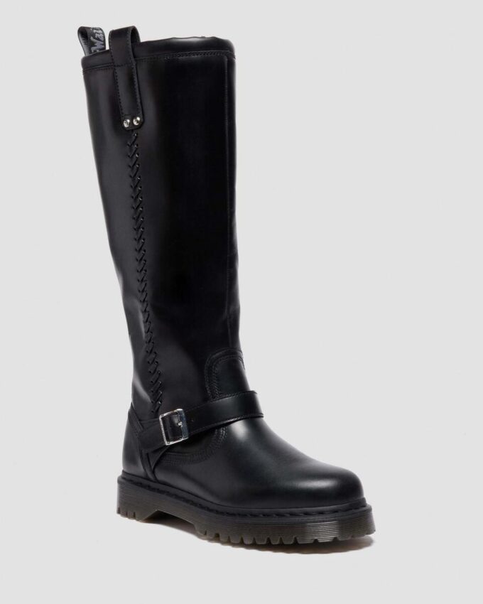 Bottes motardes en cuir Orleans Anistone montant jusqu’aux genoux Bottes motardes en cuir Orleans Anistone montant jusqu’aux genoux