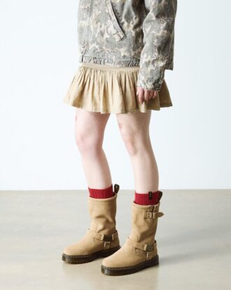 Bottes motardes en daim Anistone Hi Bottes motardes en daim