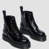 Bottes à plateforme en cuir 1460 Quad Harness Bottes à plateforme en cuir 1460 Quad Harness