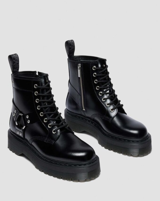 Bottes à plateforme en cuir 1460 Quad Harness Bottes à plateforme en cuir 1460 Quad Harness