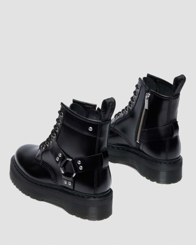 Bottes à plateforme en cuir 1460 Quad Harness Bottes à plateforme en cuir 1460 Quad Harness
