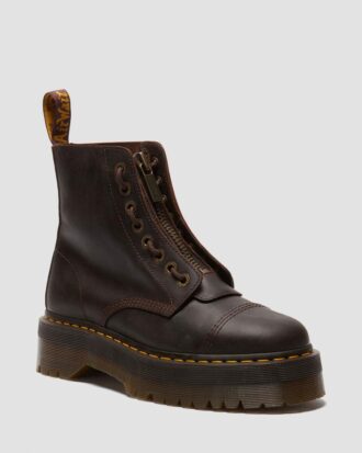 Bottes à plateforme en cuir Crazy Horse Sinclair