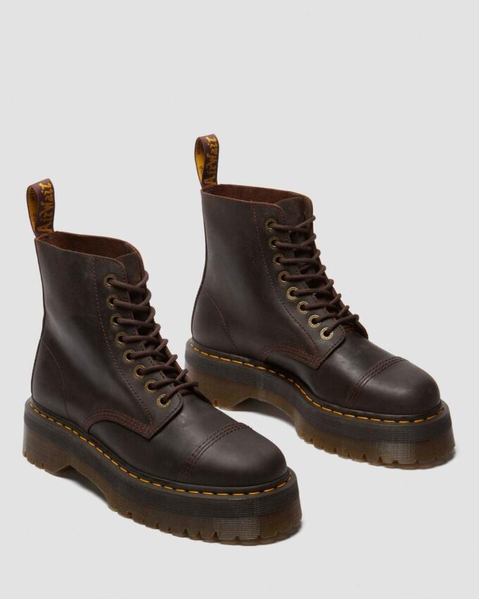 Bottes à plateforme en cuir Crazy Horse Sinclair Bottes à plateforme en cuir Crazy Horse Sinclair