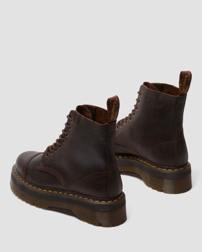 Bottes à plateforme en cuir Crazy Horse Sinclair Bottes à plateforme en cuir Crazy Horse Sinclair